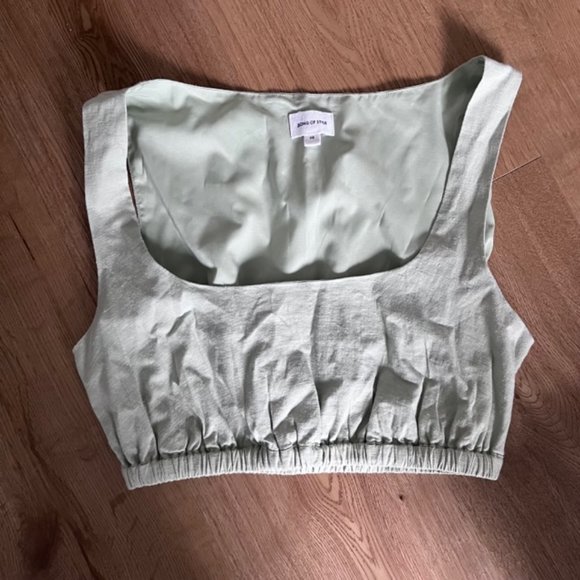 Song Of Style Sage Green Crop Top Size XS - Picture 4 of 7